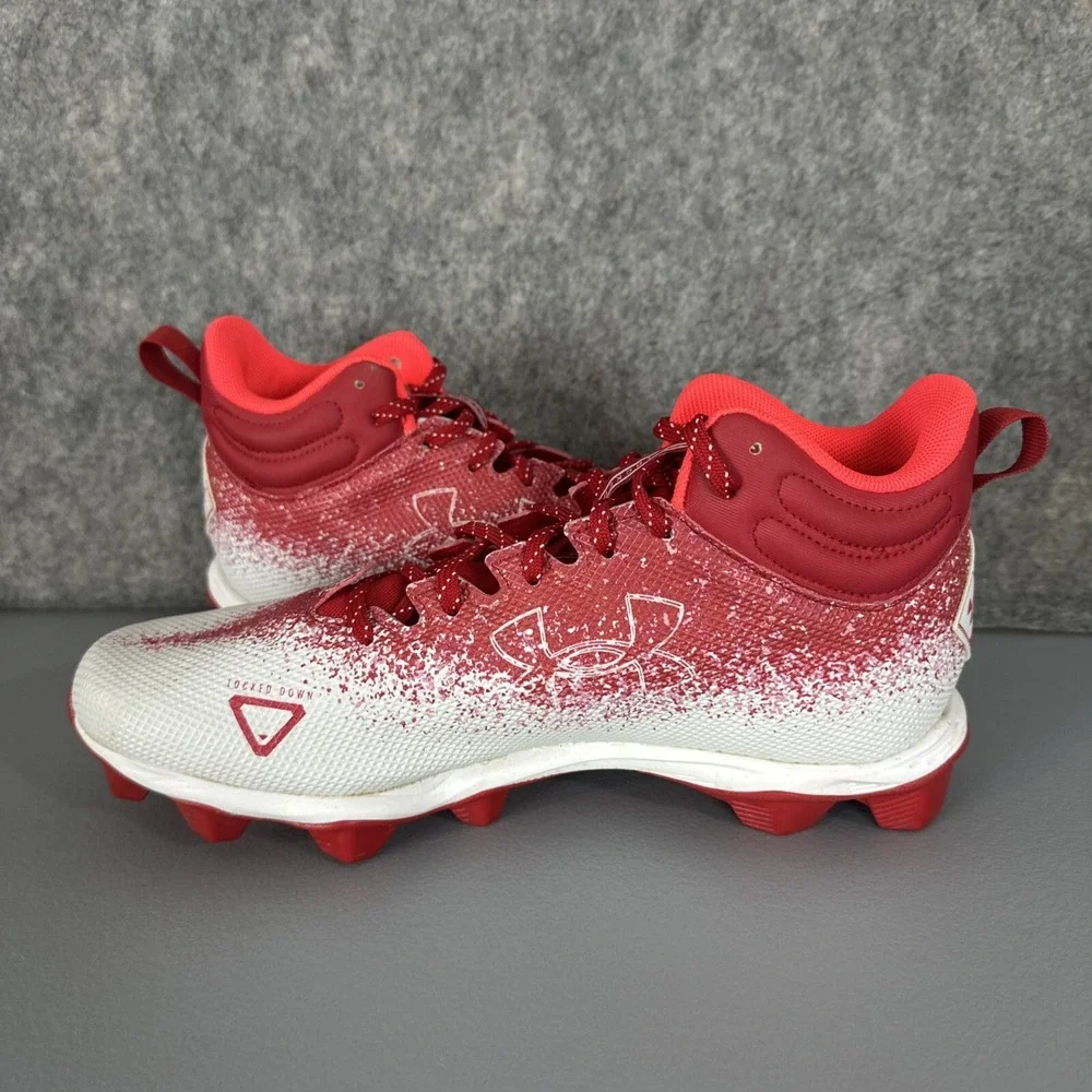 Under Armour Mens Spotlight Fran 2.0 Football Cleat Mens 10.5 Red/White 600